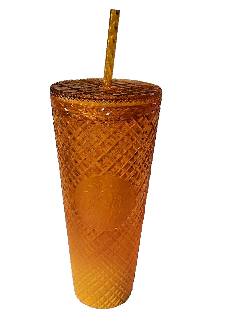 Starbucks Mango Venti Tumbler Orange 24oz Diamond Cream Sicle